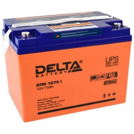 Аккумулятор Delta DTM 1275 I (12В / 75Ач)