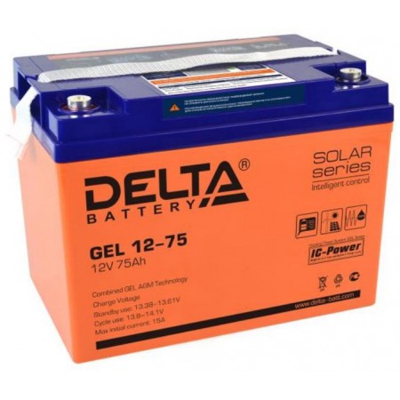 Аккумулятор Delta GEL 12-75 (12В / 75Ач)
