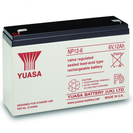 Аккумулятор Yuasa NP12-6 (12Ач/6В)