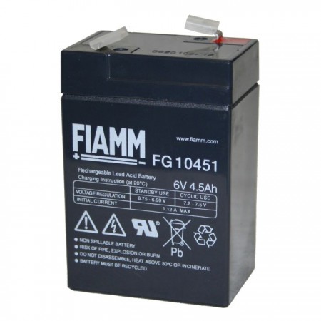 Аккумулятор FIAMM FG 10451 (6В/4.5Ач)